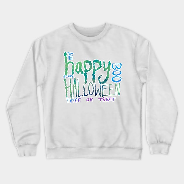 Happy Halloween Crewneck Sweatshirt by Lhollowaydesign